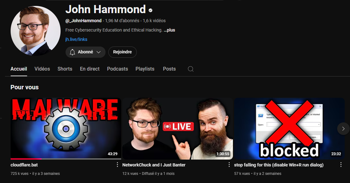 Video youtube John Hammond